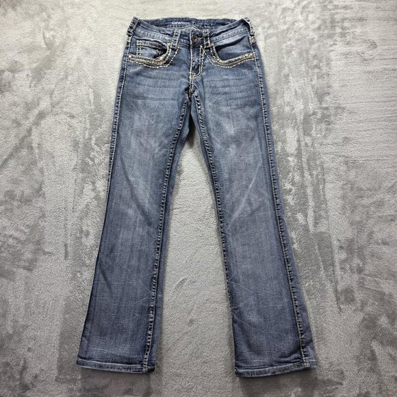 Cowgirl Tuff Co Jeans Womens 24x31 Blue Timeless Bootcut Contrast Stitch Denim - Picture 1 of 11